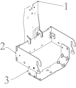 Attachments / 19b30031oem 42and46 Inch Twin Bagger / Brackets Diagram and Parts List for 13AM77SSA00 2023 Yard Machines Lawn Tractor